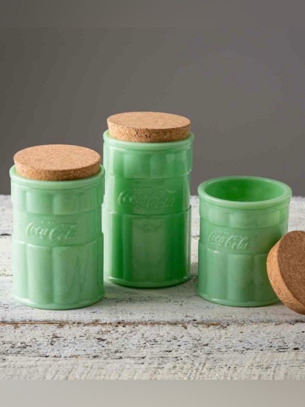 Coca Cola Jadeite 38 Ounce Canister